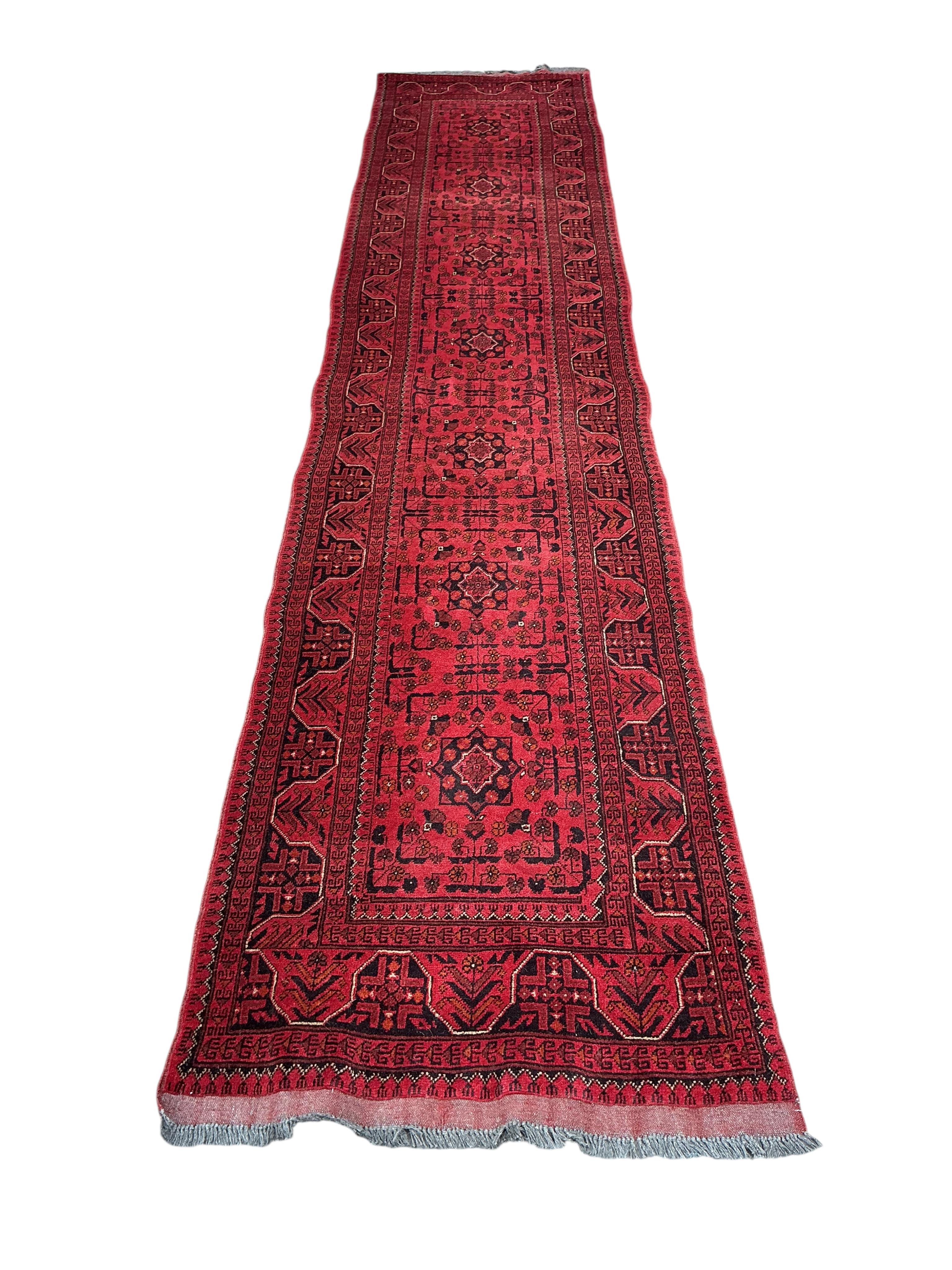 A modern Afghan Khan Mohammadi runner, 386 x 80cm